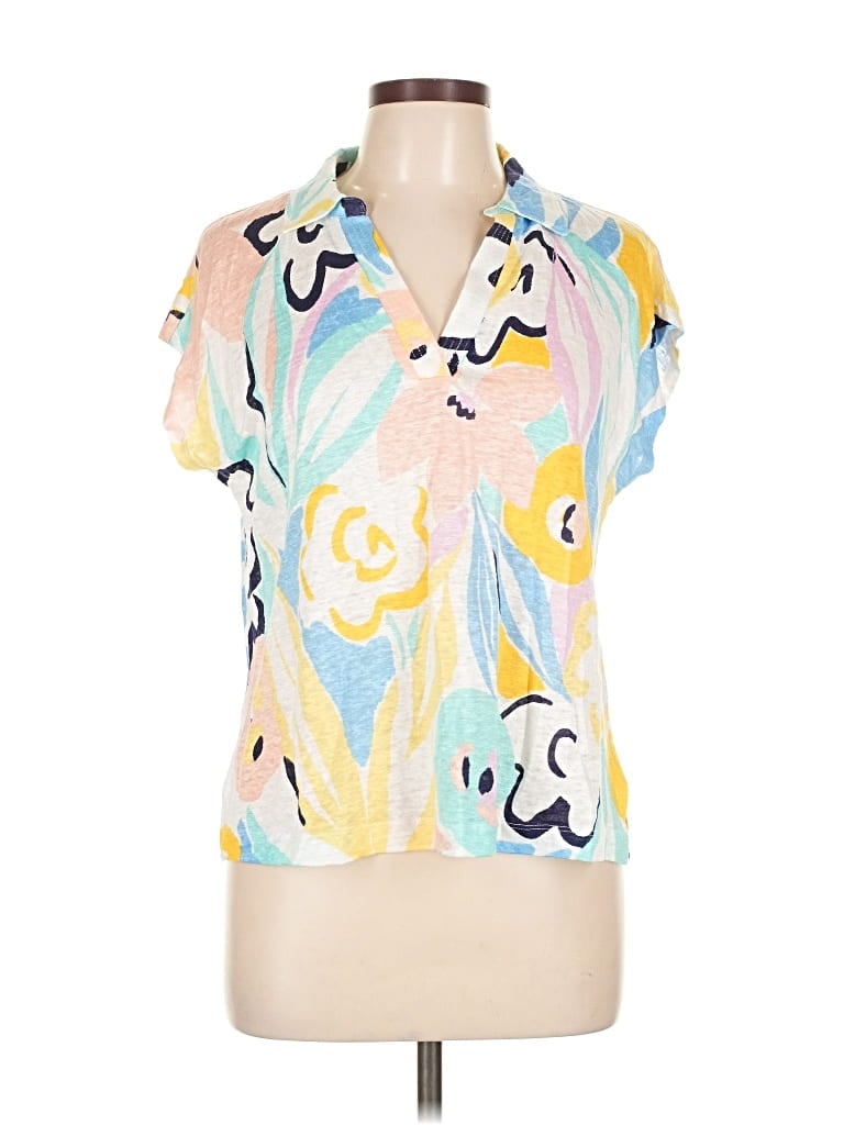 Pre-owned Rachel Zoe Tjx Tank Top Yellow Collared Neckline Tops