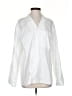 Zara Solid White Long Sleeve Button-Down Shirt Size S - photo 1
