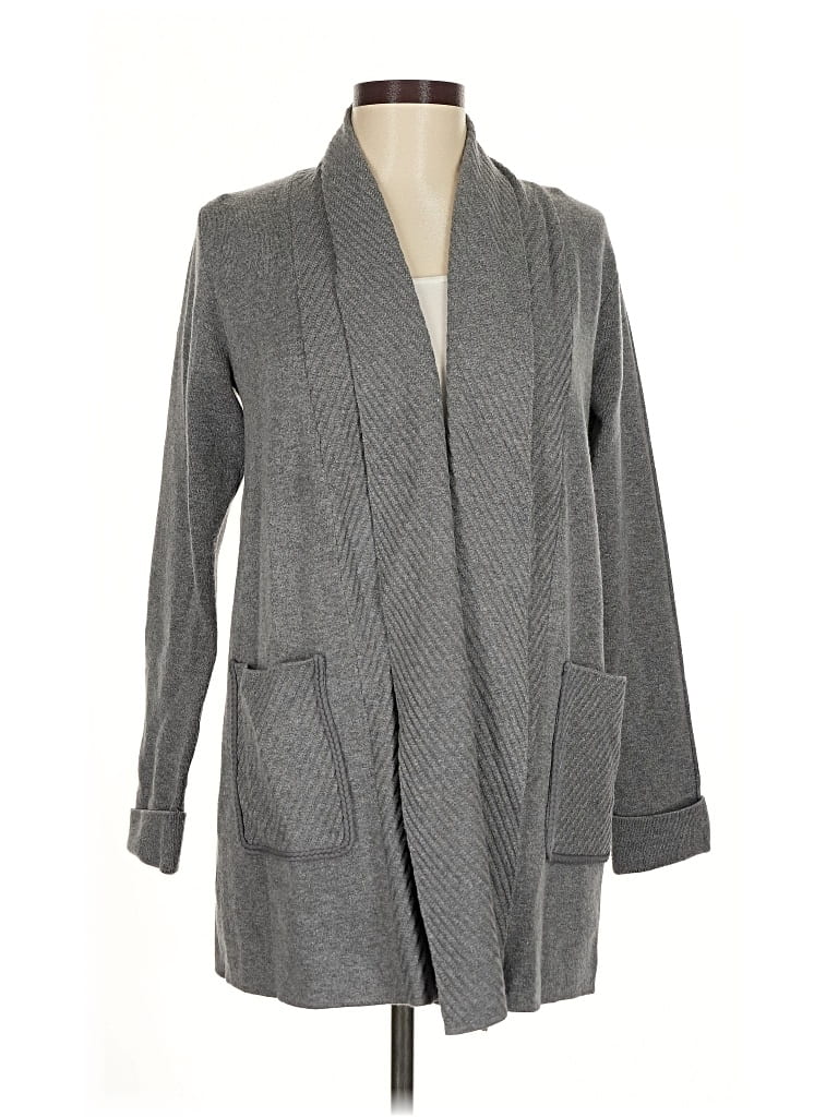 Pre-owned T Tahari Cardigan Sweater In Gray