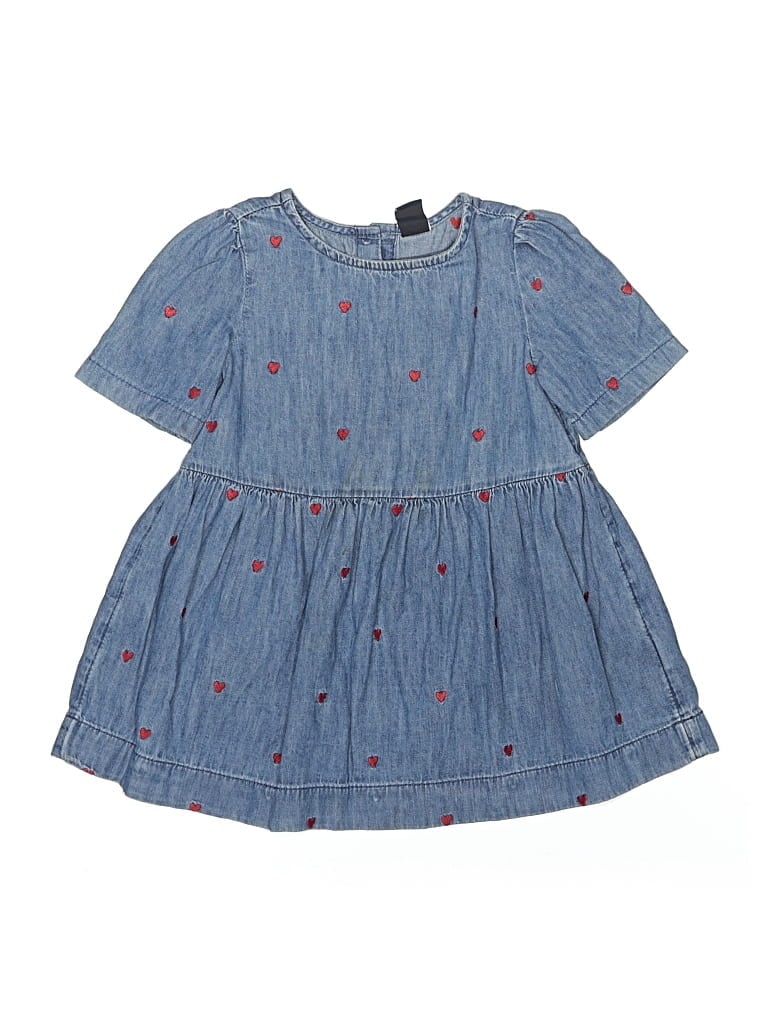 Pre-owned Gap Kids' Short Sleeve Top Blue Ruffles Neckline Tops