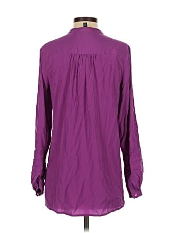 Bebe Long Sleeve Silk Top (view 2)