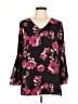 K. Jordan 100% Polyester Black 3/4 Sleeve Blouse Size L - photo 1
