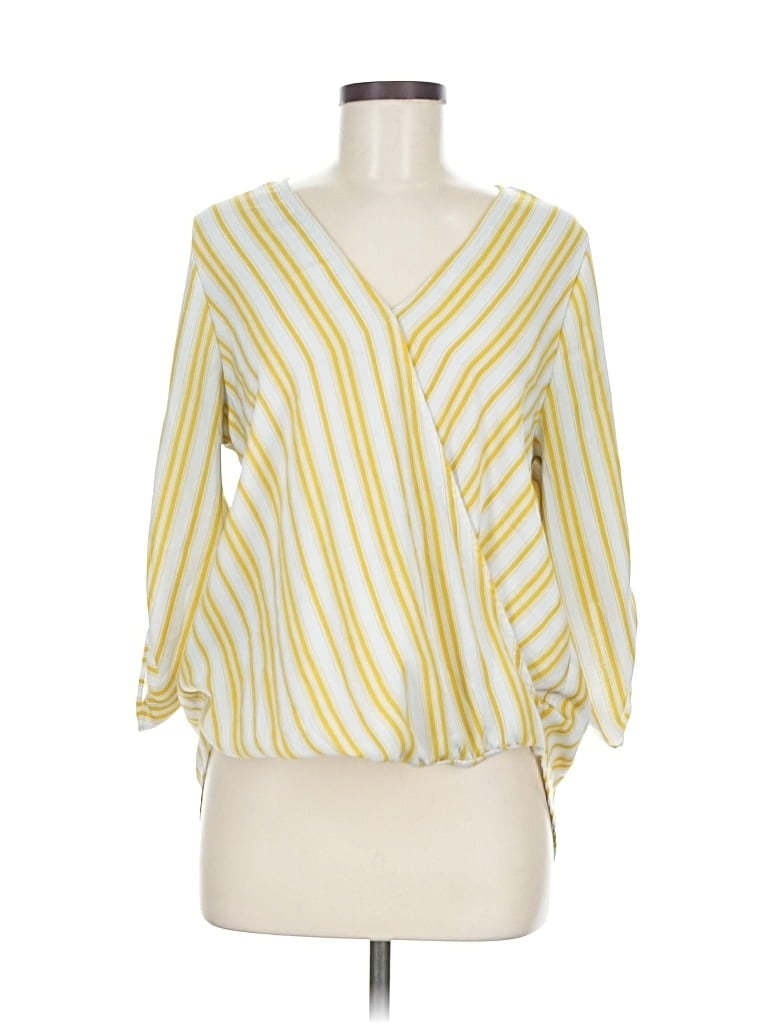 Pre-owned West Kei 3/4 Sleeve Blouse In Yellow