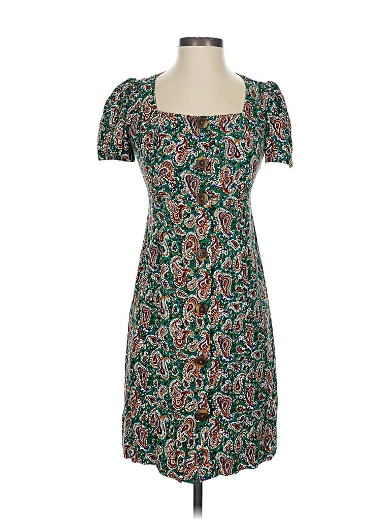 Pre-owned Maeve By Anthropologie Casual Dress In Green