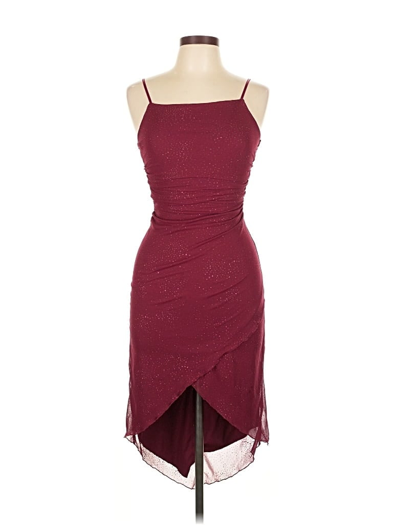 Pre-owned City Triangles Cocktail Dress In Burgundy