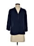 Theory 100% Silk Blue Blouse Size 00 - 0 - photo 1