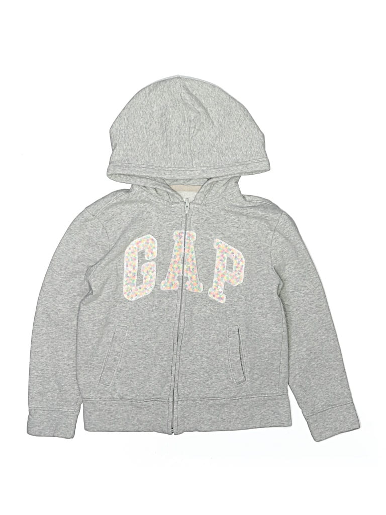 Pre-owned Gap Kids' Zip Up Hoodie In Gray
