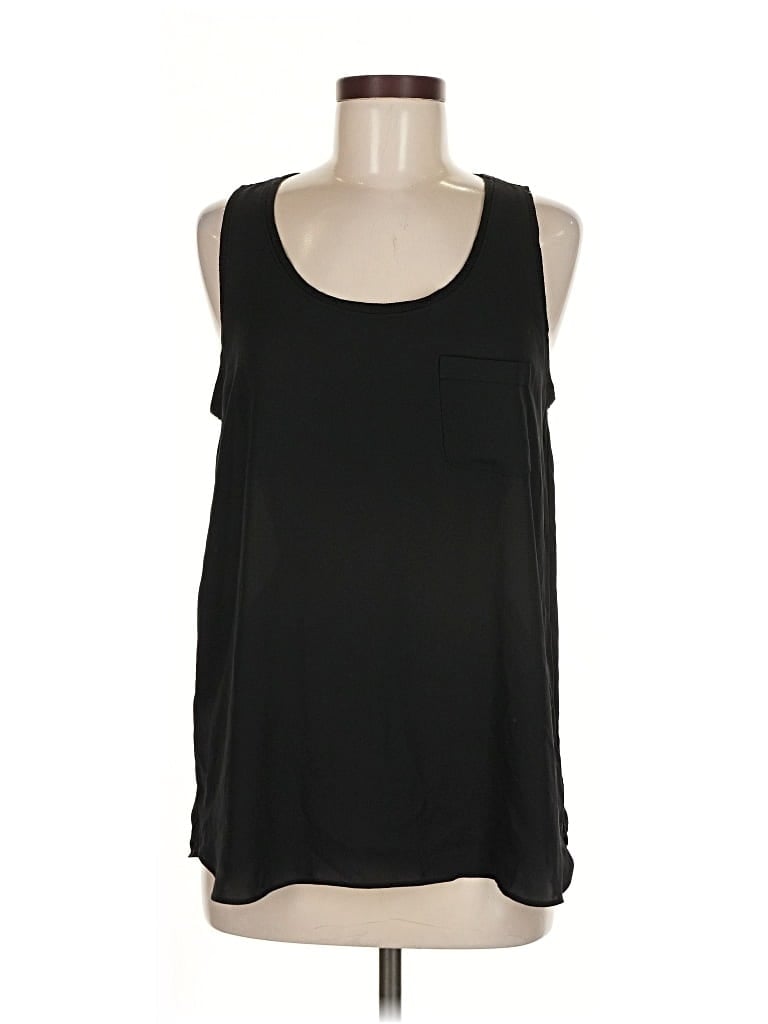 Pre-owned Ann Taylor Loft Tank Top Black Halter Neckline Tops