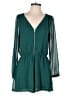Express 100% Polyester Solid Green Romper Size S - photo 1
