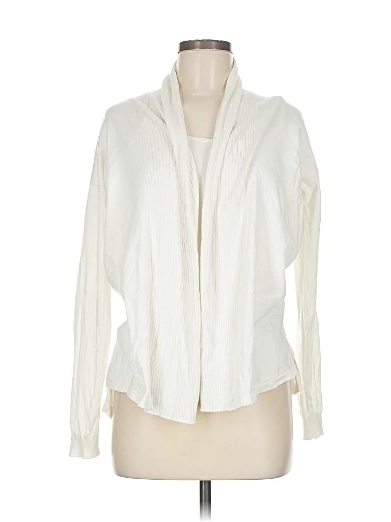 Pre-owned Uniqlo Cardigan Sweater In White