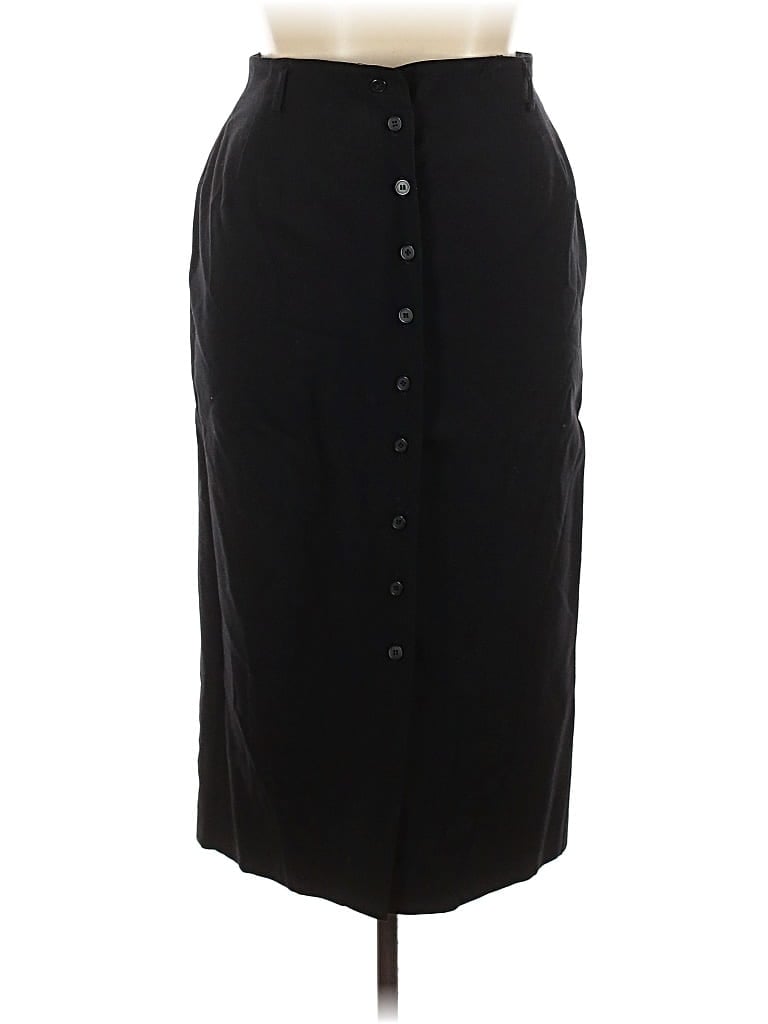 Pre-owned Talbots Wool Skirt In Black