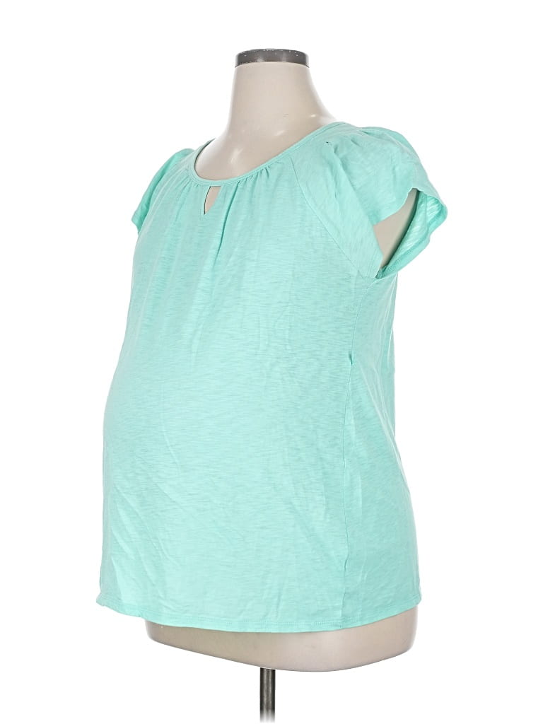 Pre-owned Oh Baby By Motherhood Short Sleeve T-shirt In Blue