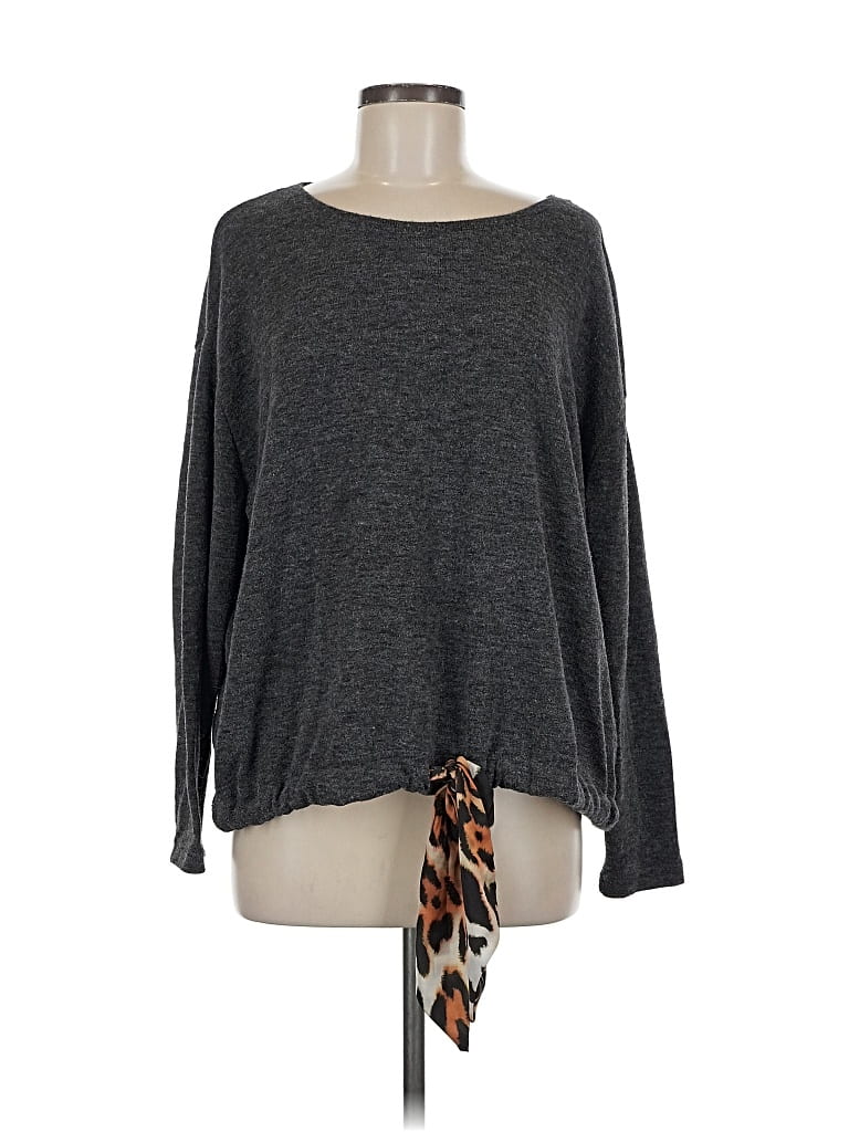 Pre-owned Zara Basic Pullover Sweater In Gray