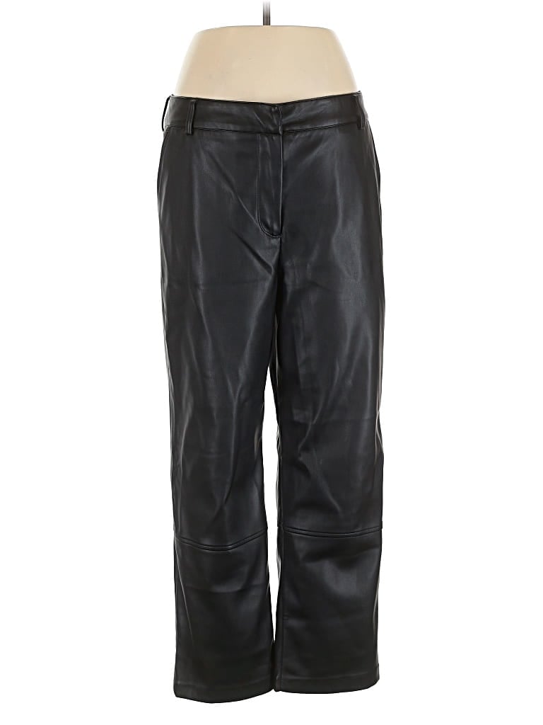 Pre-owned Boden Faux Leather Pants In Black