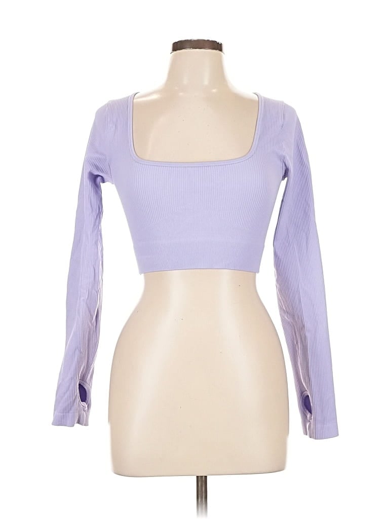 Pre-owned Oqq Long Sleeve T-shirt In Purple