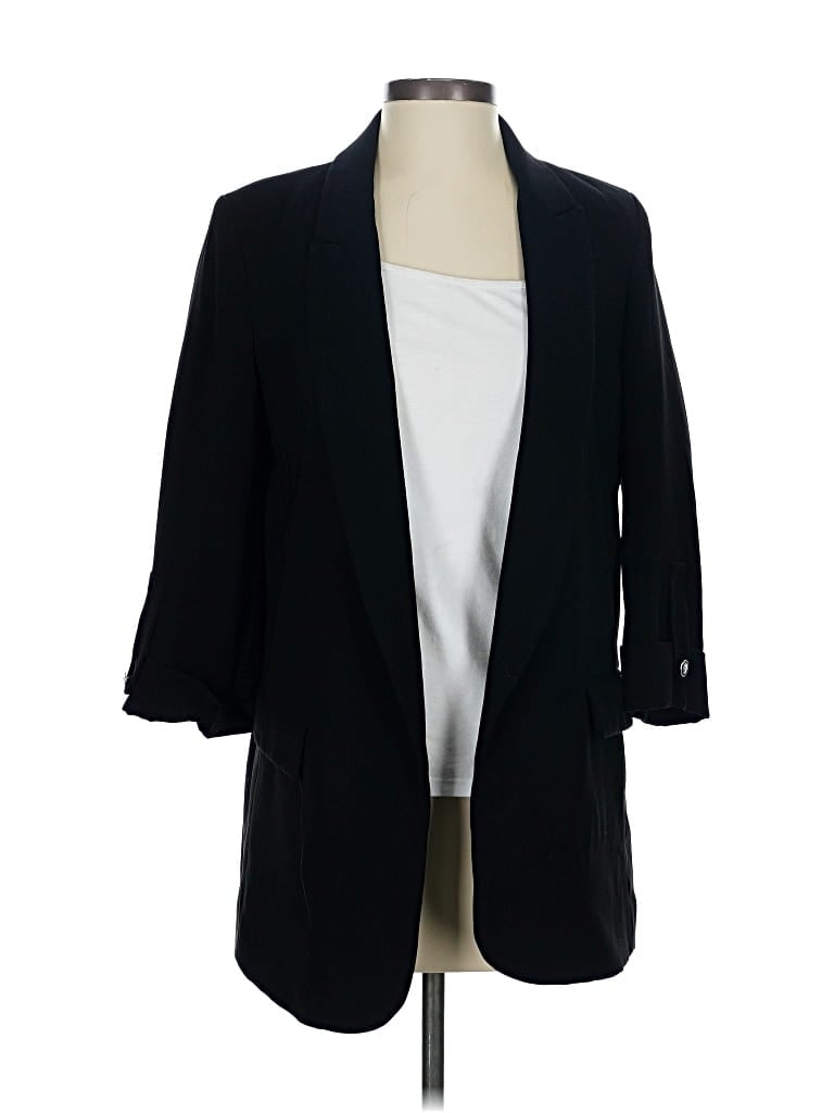 Pre-owned Zara Basic Blazer Jacket In Black