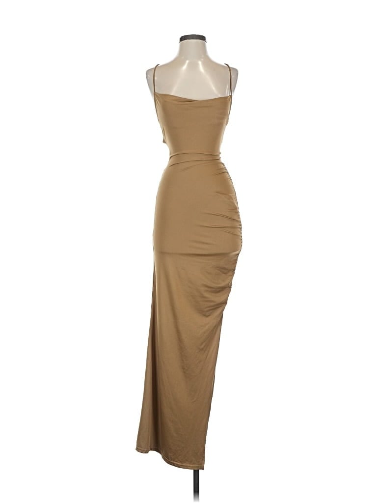 Pre-owned Beige Botany Cocktail Dress In Brown