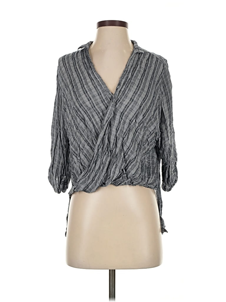 Pre-owned Silence And Noise 3/4 Sleeve Blouse In Gray