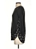 Ann Taylor LOFT Solid Paisley Black 3/4 Sleeve Top Size XS - photo 5