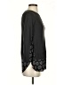 Ann Taylor LOFT Solid Paisley Black 3/4 Sleeve Top Size XS - photo 4