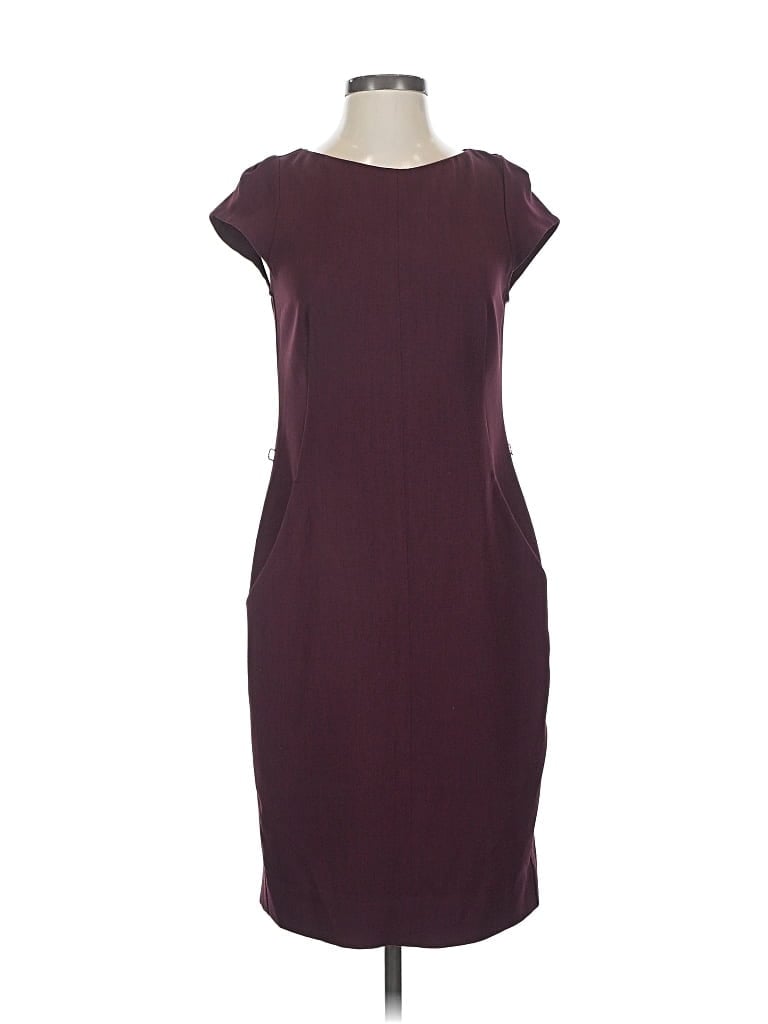 Pre-owned Mm. Lafleur Casual Dress In Burgundy