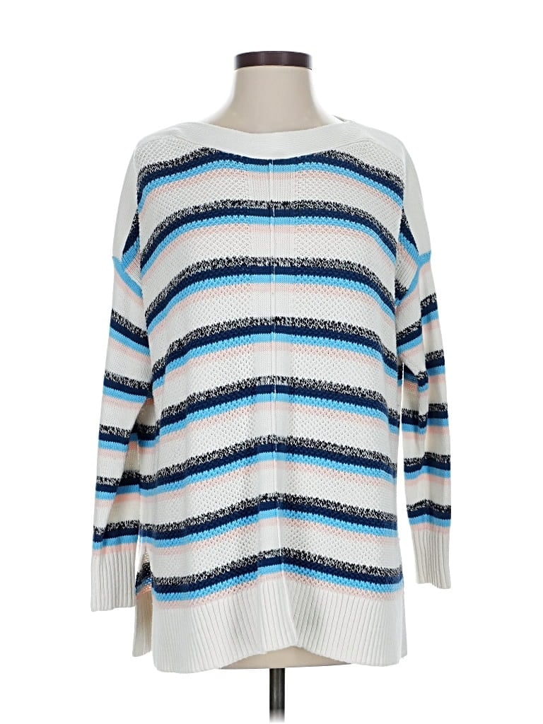 Pre-owned Ann Taylor Loft Pullover Sweater In Blue