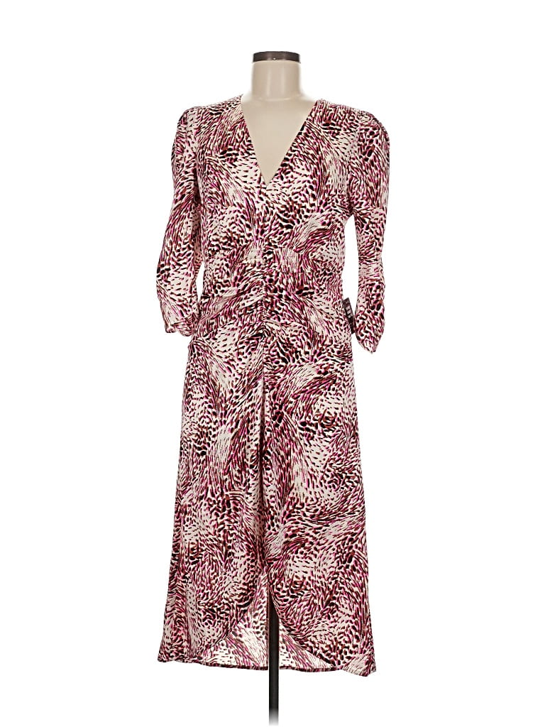 Pre-owned Express Casual Dress In Burgundy