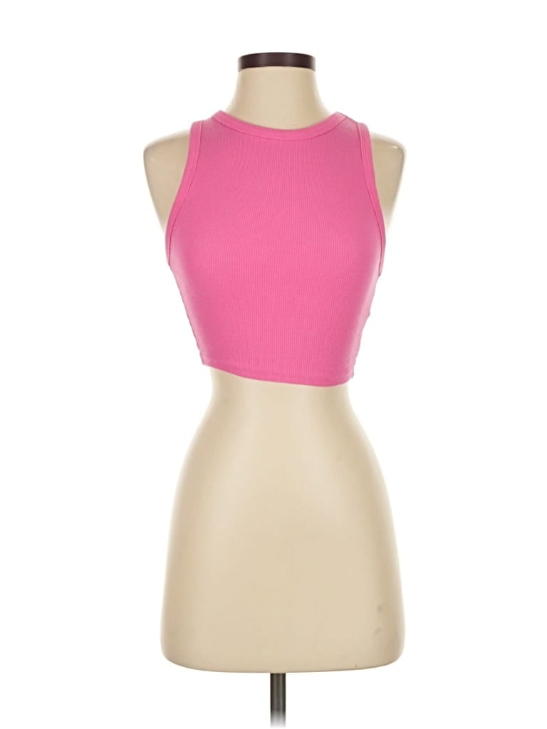 Pre-owned Zara Tank Top Pink Halter Neckline Tops
