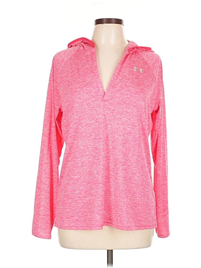 Pre-owned Under Armour Long Sleeve Polo Shirt In Pink
