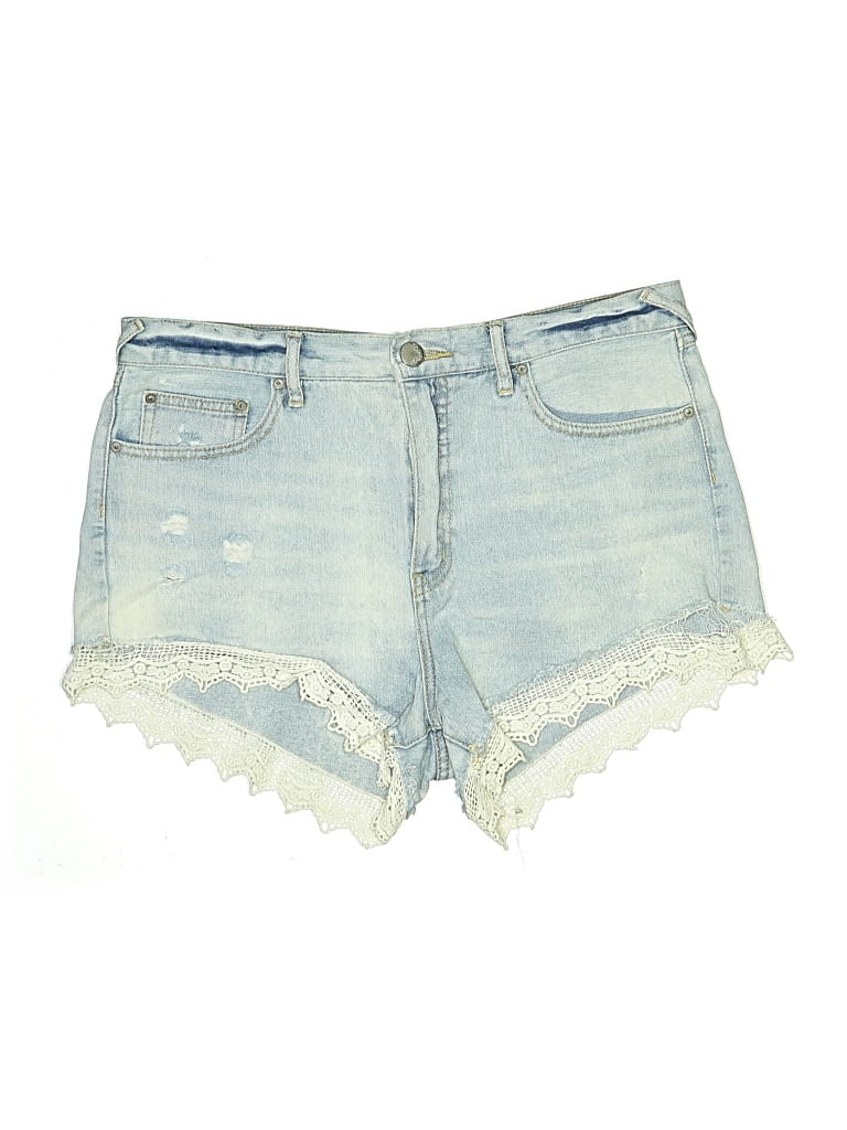 Pre-owned Free People Denim Shorts In Blue