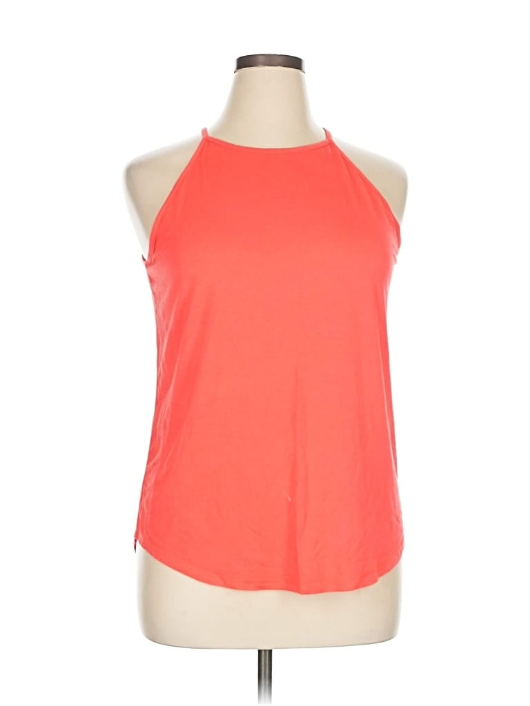 Pre-owned Loukeith Tank Top Orange Halter Neckline Tops