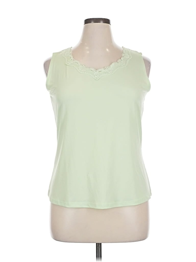 Pre-owned Dressbarn Sleeveless Top In Green