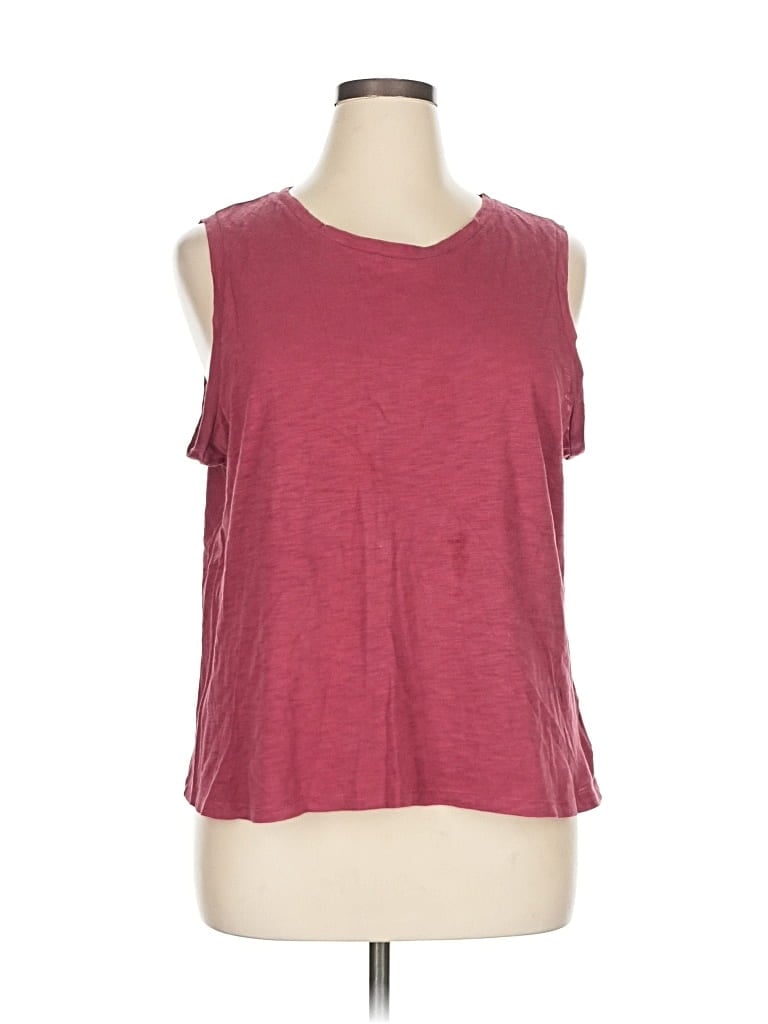 Pre-owned Gap Sleeveless T-shirt In Burgundy
