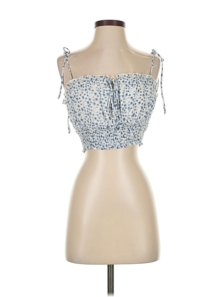 Pre-owned Princess Polly Sleeveless Blouse In Blue