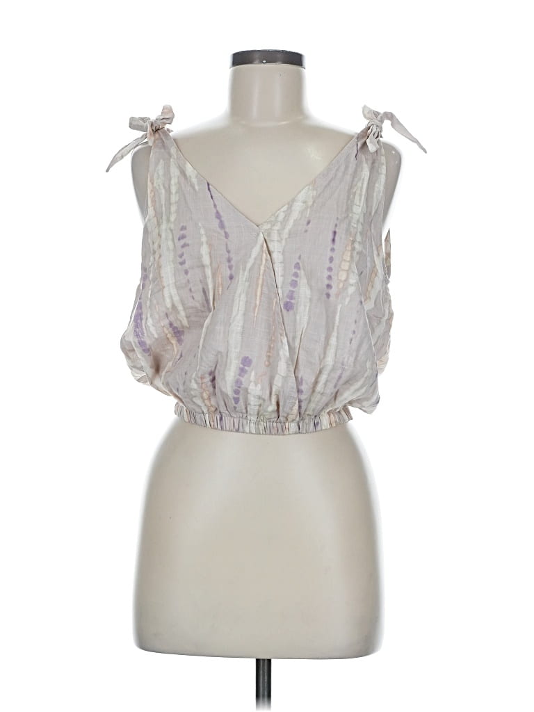 Pre-owned By Together Tank Top Purple Strapless Neckline Tops