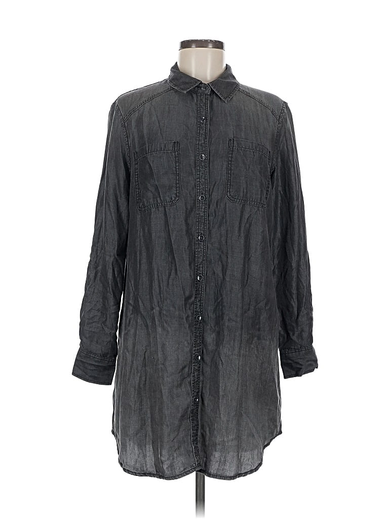 Pre-owned Billabong Long Sleeve Button Down Shirt In Gray