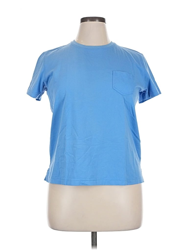 Pre-owned Eddie Bauer Short Sleeve T-shirt In Blue
