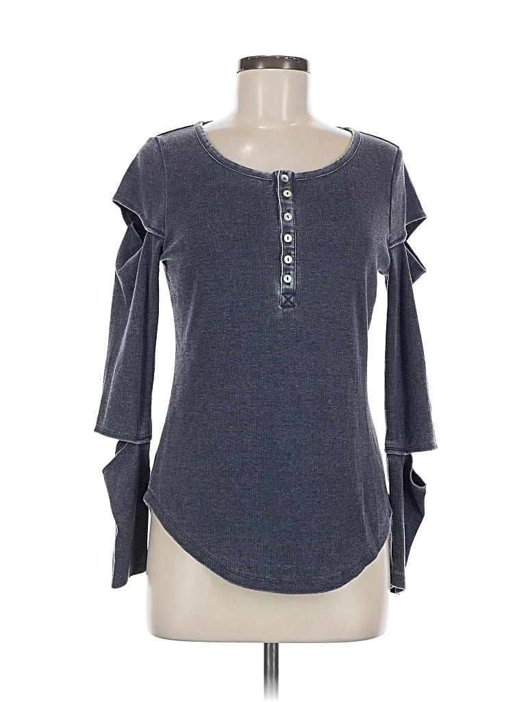 Chaser Long Sleeve Henley Shirt In Blue