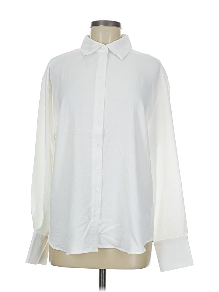 Pre-owned True Long Sleeve Blouse In White