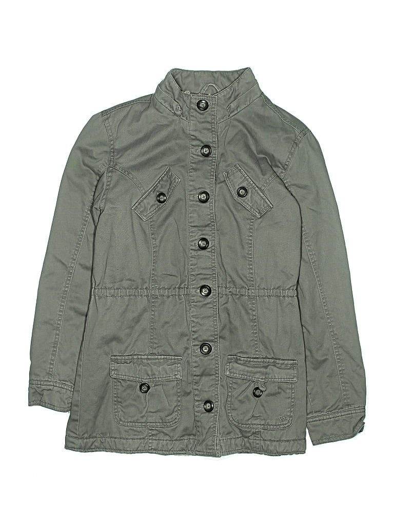 Pre-owned Justice Kids' Trenchcoat In Gray