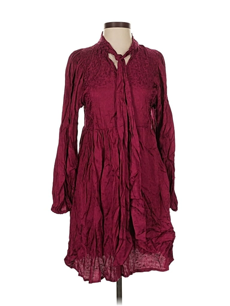 Pre-owned A New Day Casual Dress In Burgundy