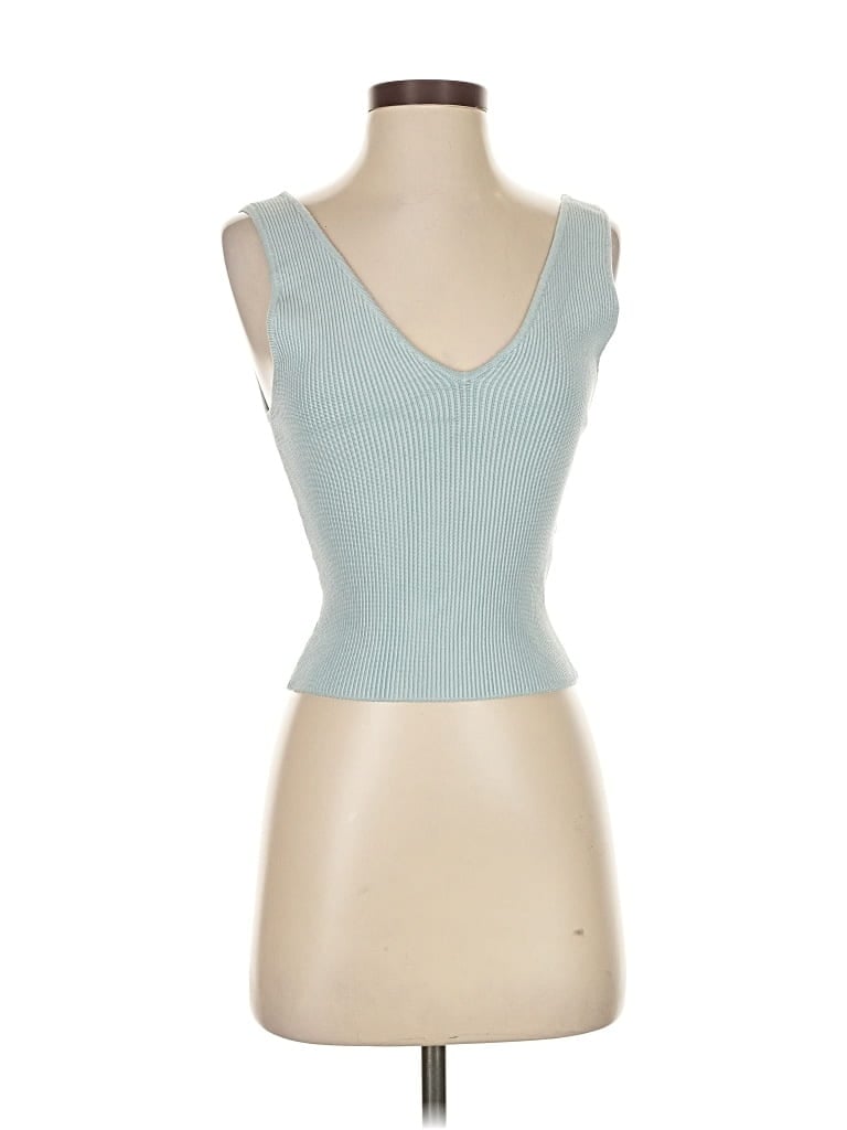 Pre-owned Abercrombie & Fitch Tank Top Blue Strapless Neckline Tops