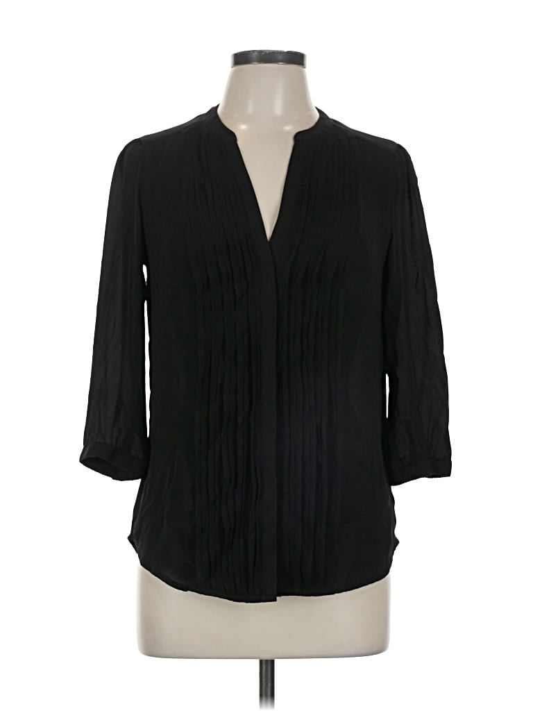 Pre-owned H&m 3/4 Sleeve Blouse In Black