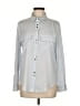 Ivanka Trump 100% Polyester Solid Silver Long Sleeve Blouse Size M - photo 1