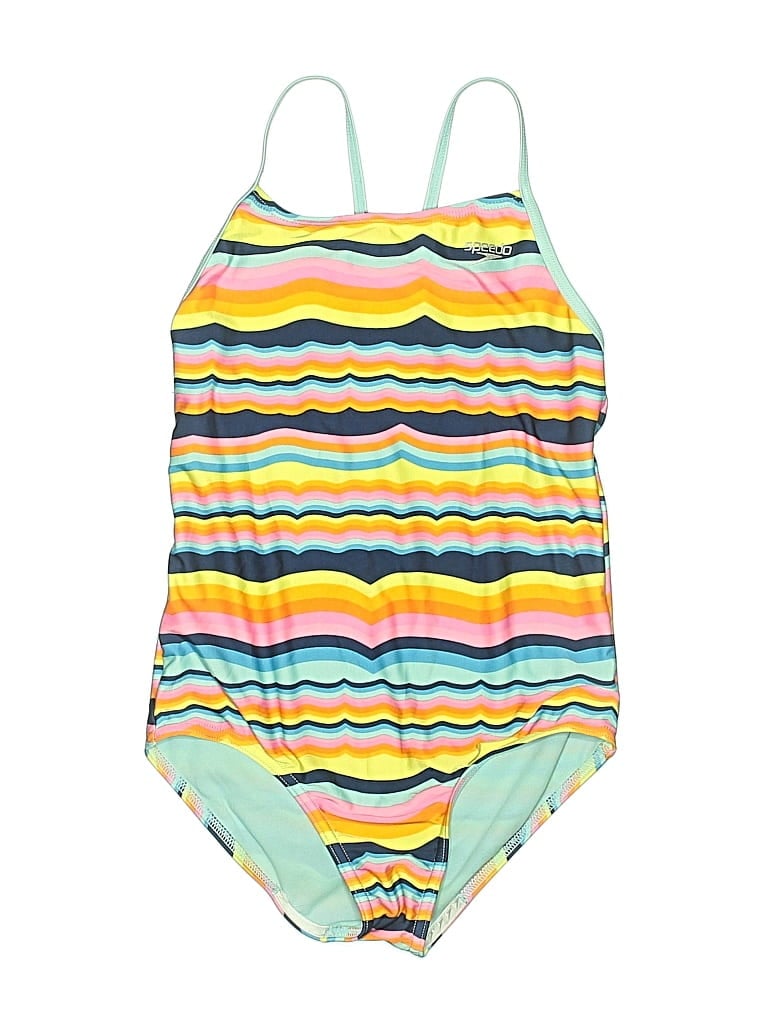 Pre-owned Speedo Kids' One Piece Swimsuit In Green