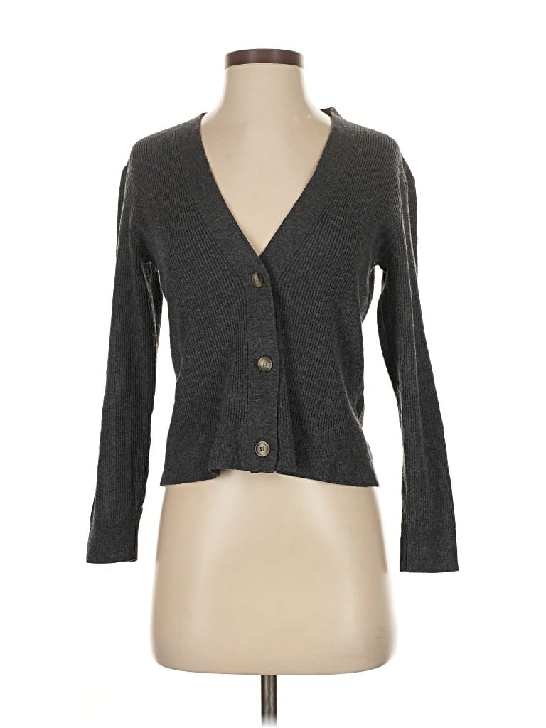 Pre-owned Uniqlo Cardigan Sweater In Gray