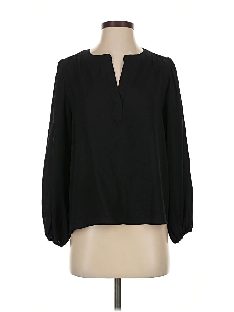 Pre-owned Ann Taylor Long Sleeve Blouse In Black