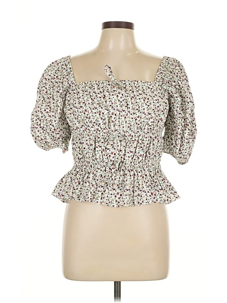 Pre-owned Hyacinth House 3/4 Sleeve Blouse In White