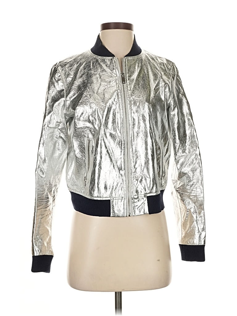Pre-owned Zara Basic Jacket In Silver