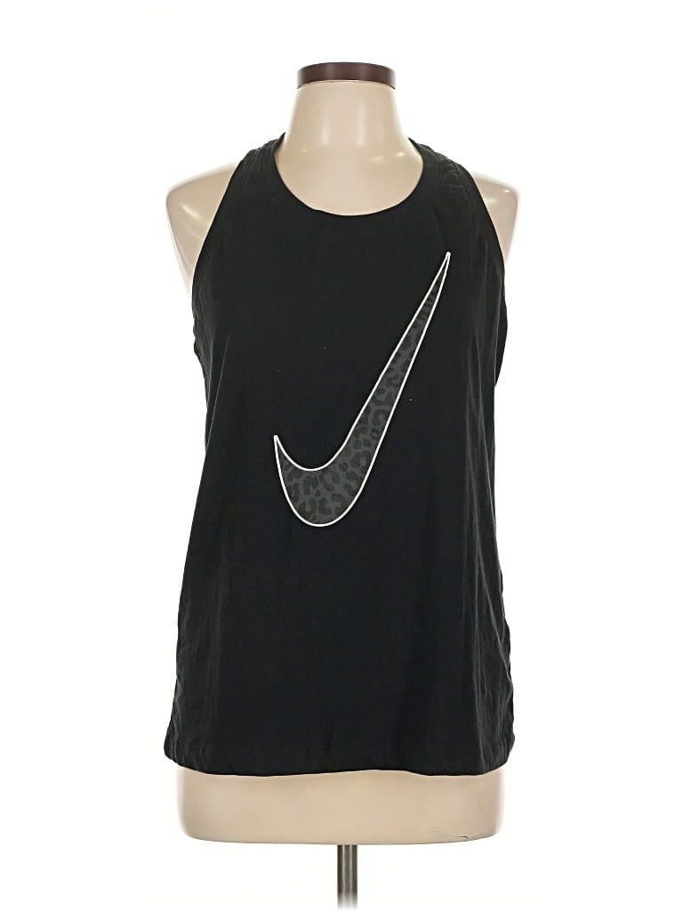 Pre-owned Nike Tank Top Black Halter Neckline Tops
